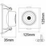LED Einbaustrahler MAYA-12 12W 6400K