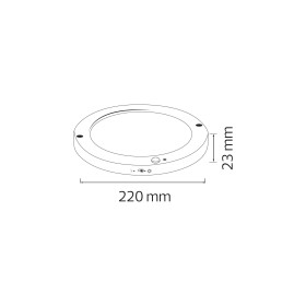 LED Tag&Nacht&Bewegungsmelder Einbauleuchte MARTHA-18 18W Weiß 6400K