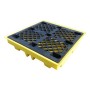Flachprofil-Auffangpalette für 4 Fässer 230L