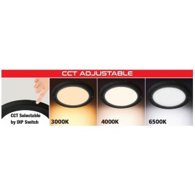 LED Tag&Nacht Sensor&Bewegungsmelder Downlight MARTHA-18PRO CCT Einstellbar 18W Schwarz