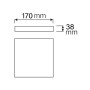 LED Aufbauleuchte 17x17cm SOFIA/S-24W eckig, weiß, 6400K