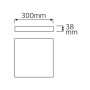 LED Aufbauleuchte 30x30cm SOFIA/S-48W eckig, schwarz, 6400K