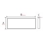 30x120cm LED-Hintergrundbeleuchtung TAURUS-48 48W 6400K