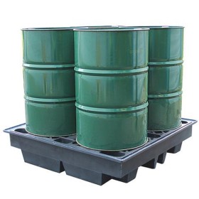 Flachprofil-Recycling-Auffangpalette für 4 Fässer 230L