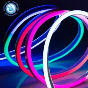 50m LED-Streifen Neon Flex RGB SET Wasserdicht 9W/m