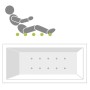 Villeroy & Boch Aveo Badewanne 190 x 95 cm, Airpool Entry, Technik Position 2, mit Trio Ablaufgarnitur