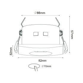 LED Einbauleuchte SARDINIA-S Quadratisch Weiß