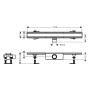hansgrohe RainDrain Compact Komplettset Duschrinne 70 cm für Standardinstallation