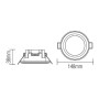 LED Einbaustrahler Einbau CARTER-12 12W 4200K schwarz