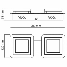 LED Deckenleuchte LIKIA-2 2x5W Chrom 4000K