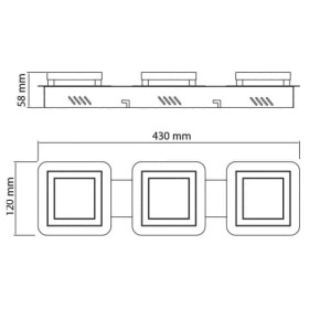LED Deckenleuchte LIKIA-3 3x5W Chrom 4000K