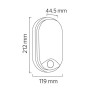 LED Wandleuchte HECTOR-10 mit Dämmerungs- und Bewegungssensor 10W 4200K Weiß