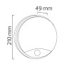 LED Sensor Einbauleuchte VESPER-15 mit Dämmerungs- und Bewegungssensor 15W 4200K