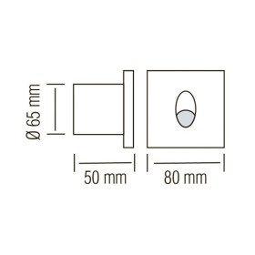 LED Treppeneinbauleuchte ZUMRUT 3W schwarz