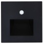 LED-Einbauleuchte für Treppenhäuser mit PIR-Sensor DIAMOND 1W SCHWARZ 4200K 110-265V