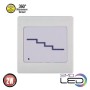 LED-Einbauleuchte für Treppenhäuser mit Mikrowellensensor QUARTZ 2W WEISS 4000K 110-265V