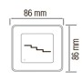 LED-Einbauleuchte für Treppenhäuser mit Mikrowellensensor QUARTZ 2W WEISS 4000K 110-265V
