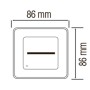 LED-Einbauleuchte für Treppenhäuser mit Mikrowellensensor RUBY 2W WEISS 4000K 110-265V