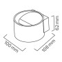 LED Wandleuchte SISAM 8W rund, 4200K, Schwarz