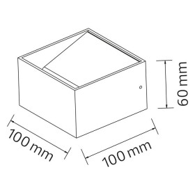 LED Wandleuchte TRUVA Schwarz 4200K 8W