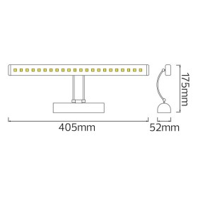 LED Deko-Beleuchtung Spiegel- und Bilderleuchte FLAMINGO-4 4W Chrom 4200K