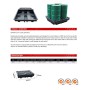 Flachprofil-Recycling-Auffangpalette für 4 Fässer 230L