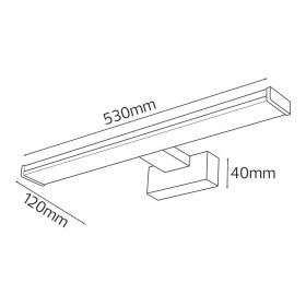 LED Dekobeleuchtung Spiegel- und Bilderleuchte STORK-12 12W Schwarz 4200K