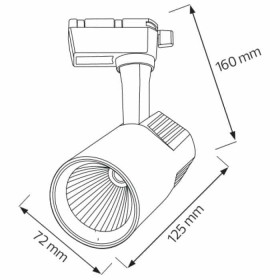 LED Schienenleuchte VARNA-20 20W weiß 4200K