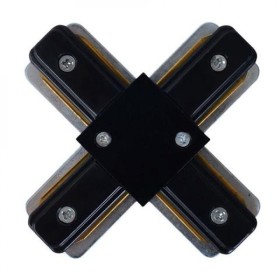 Schienenleuchtenverbinder Х-Connector / Max. 16A, Schwarz