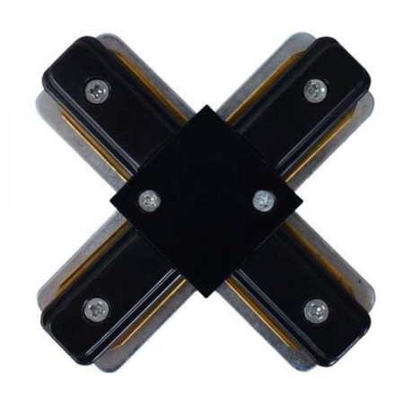 Schienenleuchtenverbinder Х-Connector / Max. 16A, Schwarz