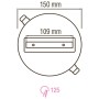 Monopoint Lampensockel für Stromschiene, rund, Silber