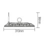 LED Ufo Hallenleuchte AGORA-150 150W 6400K IP65