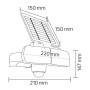 LED Solar Sicherheitsleuchte ARMOR-8 8W 6400K Schwarz