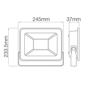 LED Flutlicht-Aussenstrahler mit PIR-Sensor LEON/S-100 100W 6400K IP65 Schwarz