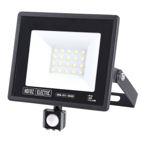 LED Flutlicht-Aussenstrahler mit PIR-Sensor LEON/S-20 20W 6400K IP65 Schwarz