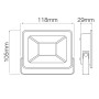 LED Flutlicht-Aussenstrahler LEON-20 20W Schwarz 6400K IP65