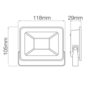 Projecteur LED LEON-20 20W Blanc 6400K IP65
