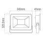 LED Flutlicht-Aussenstrahler LEON-200 200W Schwarz 6400K IP65