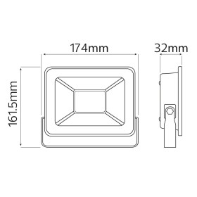 LED-Projektor-Strahler LEON-50 50W Weiß 6400K IP65