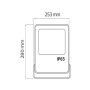 LED-Projektor LEOPAR-100 100W Schwarz 6400K IP65