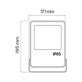 LED-Projektor LEOPAR-30 30W Schwarz 6400K IP65