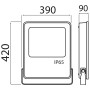 LED-Projektor LEOPAR-400 400W Schwarz 6400K IP65