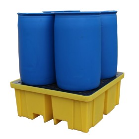 Große Auffangpalette für 4 Fässer 440L