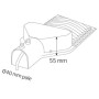 LED-Straßenlaterne ORLANDO-20 20W 6400K Schwarz