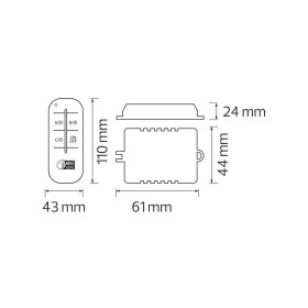 Drahtloser Lichtsteuerungsschalter CONTROLLER-1 1 Kanal