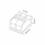 100x Stk. Klemmenblock Stecker 2-polig SLIM CONNECTOR-2