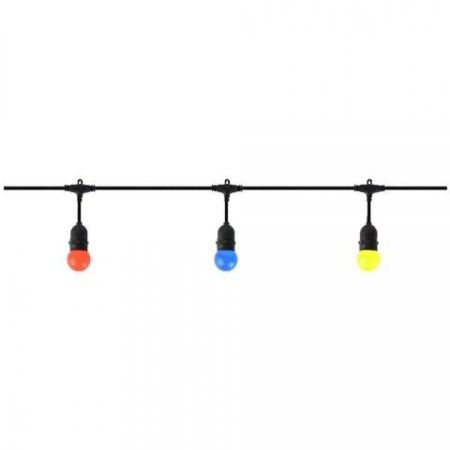 Led Lichterkette CARNAVAL-2 Verknüpfbar 10MT Schwarz E27 1,5mm2