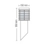 Garten Wandleuchte PALMS-1 100W E27 Schwarz