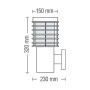 Garten Wandleuchte PALMS-2 100W E27 Schwarz