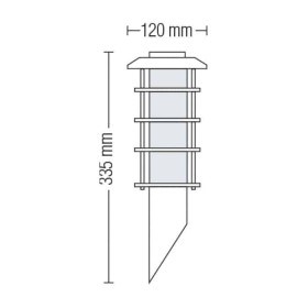 Garten Wandleuchte SPRUCE-1 E27 60W Typ 1